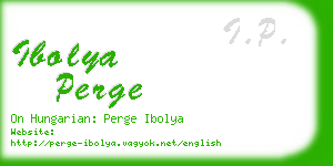 ibolya perge business card